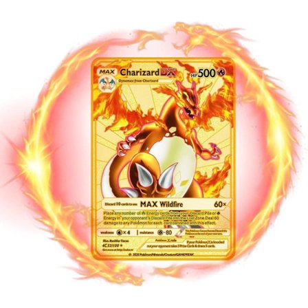 Charizard Vmax Metallkort - 4 stk. Ultra Sjeldne Kort Metallkort V-kort/vmax/ex/dx Samlekort - Le Cadeau Pour Les Collectionneurs