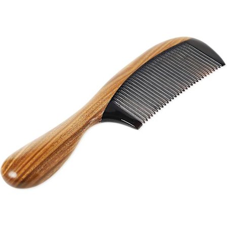 100% handgjorda naturliga gröna sandelträ med buffelhornhårkammar - antistatisk sandelträ doft naturlig hårutredare träkammar