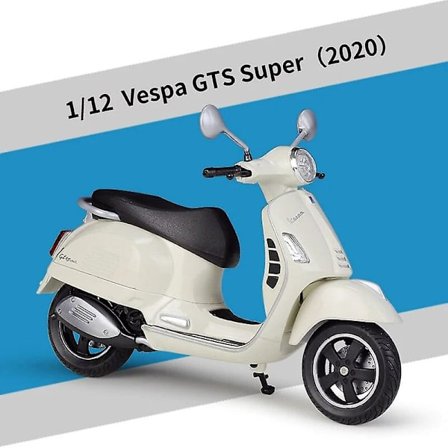 Welly 1:12 Vespa GTS Super 2020 Die Cast Køretøjer Samleobjekter Hobby Motorcykel Model Legetøj