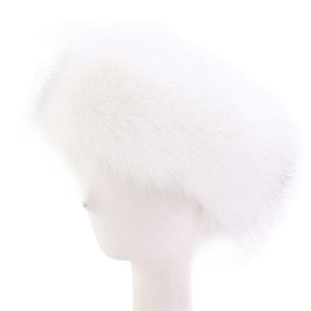 Furry Faux Fur Pandebånd Vinter Udendørs Varm Hat Elastisk Ski Hat Ørevarmere