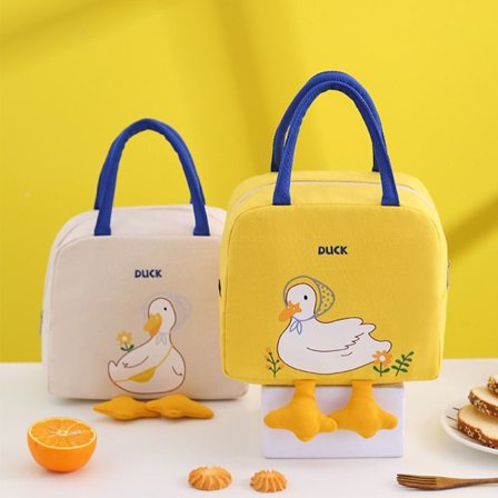 Bärbar söt Cartoon Duck Cooler Lunchväska - spot försäljning