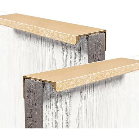 2 Pakker Skuffeskuffer Høyre Vinkel Skjult Skap Håndtak Fingerkant Total Lengde 120mm