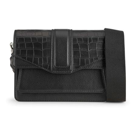 Markberg Crossbody JaneMBG Calm Croco Sort, Dame Skuldertasker, Størrelse: ONE Size