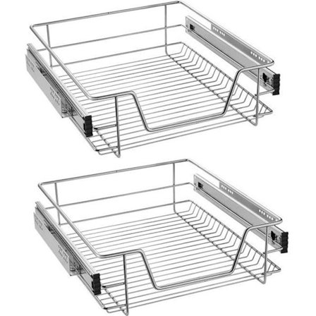 Köksställning - UISEBRT - Expanderbar Låda - Kromad Metall - 50 cm - Belastar 20 kg