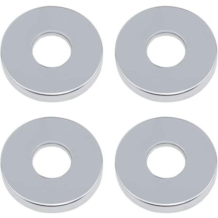 Brusermixerhane Roset 4 Stykker Forkromet Åbningsroset Armatur Ø 26mm (3/4") Rustfrit Stål VVS Roset Flad Lav til Køkken Badeværelse