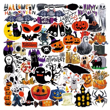 Halloween-klistermärken 51-pack