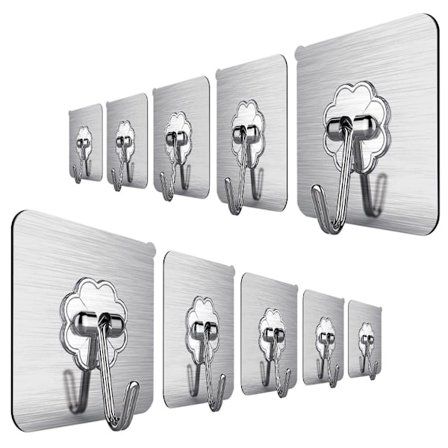 10x Seinäkoukut - Itseliimautuva