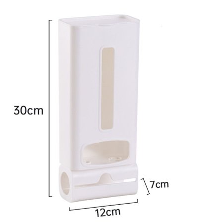 Affaldspose Opbevaringsstativ Skraldeposeholder Kasse HVID