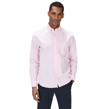 John Henric Cotton Solid Casual Oxford Shirt (joe) Skjortor Herr Rosa M