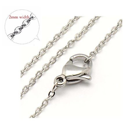 Rostfritt stål HALSBAND KedjaHalskedja 50 cm Stainless Steel