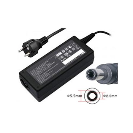 Computer charger 5.5x2.5mm, 19V 3.42A 65W - Black