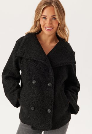 BUBBLEROOM - High Neck Short Bouclé Coat - M