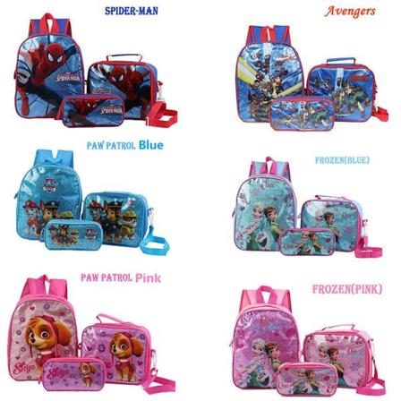 Ryggsäck Skolväska 3 Pack födelsedagspresent Pink Paw Patro PINK