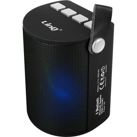 Trådløs Bluetooth Højttaler - LinQ - Sort - FM Radio - Multifarvet LED - 3W
