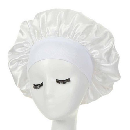 Sovehette - Satenghette - Sovehette Hvit One Size hvit