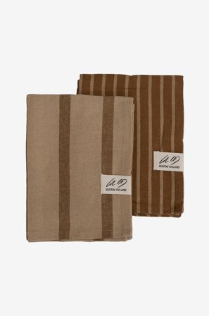 Gustav Ovland - Keittiöpyyhe Akira 2-pakkaus - Ruskea - Keittiöpyyhkeet - 50X70 - - Homeroom
