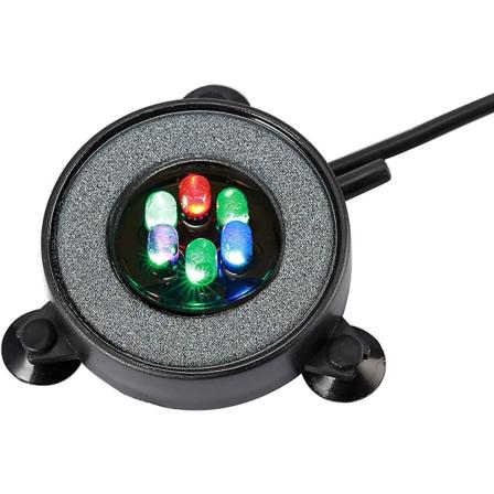 Nedsænkbar Akvarium Boblelampe, Automatisk Farveskiftende Luftboblelys, 6 LED Belysningsdekoration Farverigt Lys Med Luftboble (5,5 cm, 1,2 W)