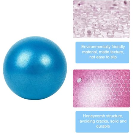 1 st Blå Pilates Yoga Boll Frostad Explosionssäker PVC Råg Rör