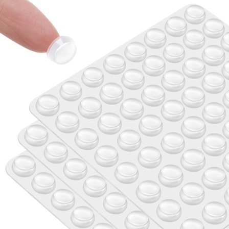192 stk Skapdørdempere, 1/2" Diameter Selvklebende Klare Skapdør Skuffedempere for Kjøkkenskap Skjærebrett Bilderammer