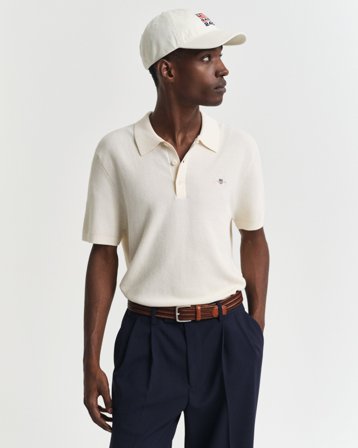GANT Herren Poloshirt aus Baumwolle mit Mikrostruktur (M)