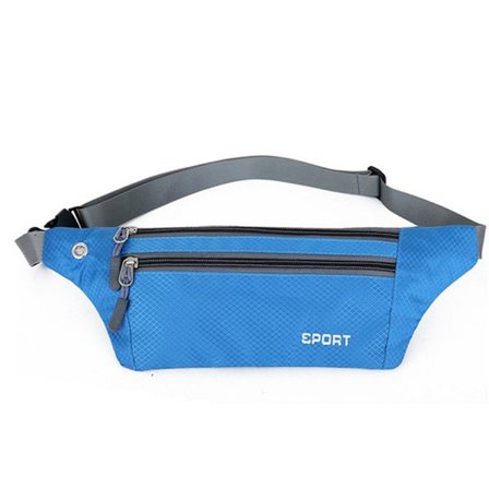 Midjeveske | Unisex | Vanntett | Doble lommer med glidelås