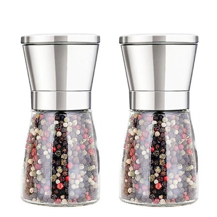 Gull salt- og pepperkvernsett, messing pepperkverner påfyllbare