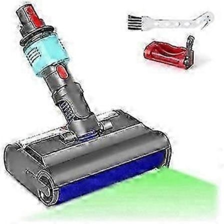 Vaskebørste Kompatibel med V7 V8 V10 V11 V15 Elektrisk Våt og Tørr med Grønt Lys Renser og Tørker Harde Gulv - Perfekt