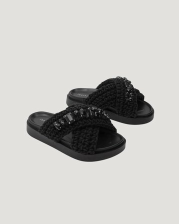 INUIKII WOVEN STONES Svart Sandaler Tjej - Kids Brand Store
