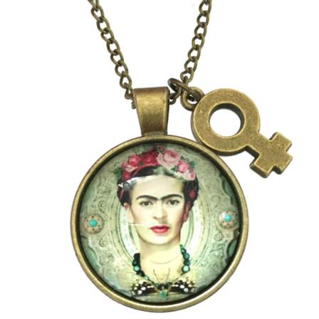 Necklace - Frida Kahlo - Female Symbol Multicolor