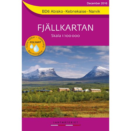 BD6 Abisko-Kebnekaise-Narvik Fjällkartan : Skala 1 9789158895843