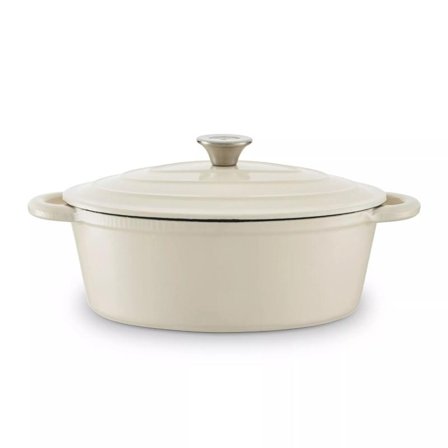 Barbary & Oak Støpejernsgryte Oval Kremhvit 3L