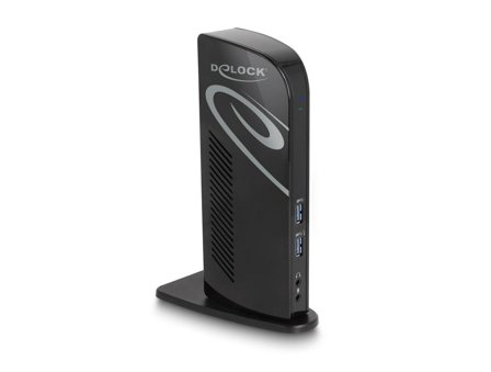 Delock Dockingstation 4xUSB3.2/2xDisplayPort 4K/RJ45 Ethernet/Audio Black