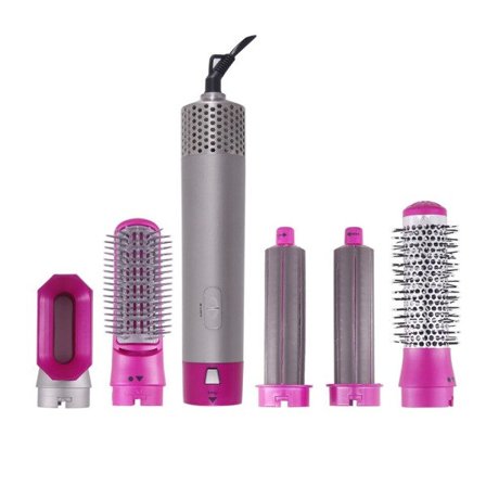 Hår krøller krølle jern hårtørrer børste 5 i 1 elektrisk blæse luft varm kam hår glattemiddel styling værktøj