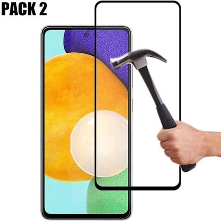 Beskyttelsesfilm - Samsung - A52S - Pakke med 2 - Sort - Anti ridser - Anti stød - 0,3 mm