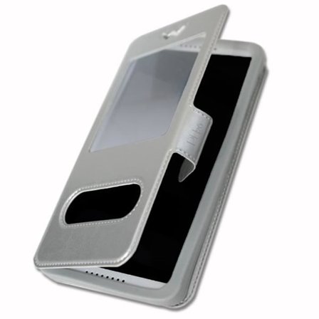 Hus - Samsung - Galaxy Xcover Pro - Silver - Extra Slim - Syntetiskt läder med magnetlucka