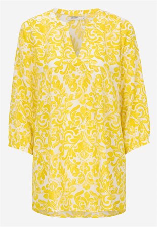 Cellbes of Sweden - Vevet, mønstret tunika i gul / mønstret for damer i størrelse 34/36