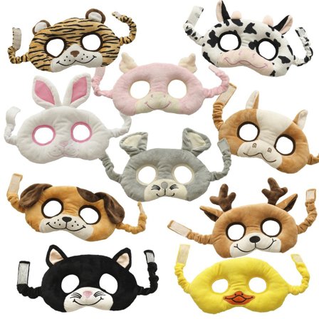 Ansiktsmasker djur 10/fp - Lyreco - Skola och förskola - Lekmaterial - Handdockor