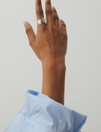 Pernille Corydon Biloba Ring - Silver - 57