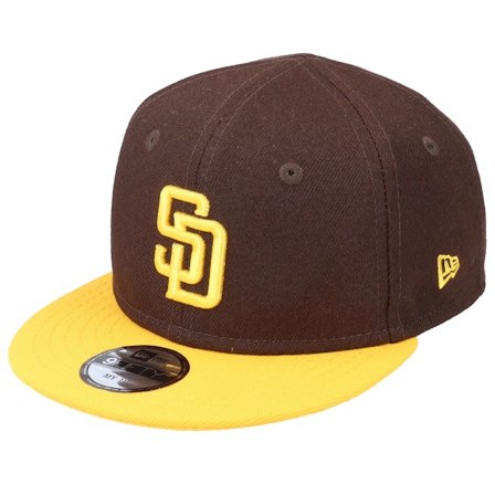 New Era - MLB Bruin snapback Cap - Kids San Diego Padres My 1St 9FIFTY Brown/Yellow Strapback @ Hatstore