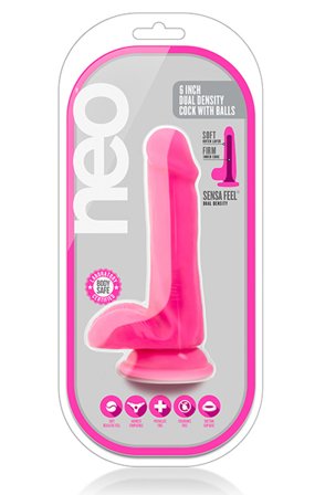 Kjøp Neo Dual Density Cock With Balls 15,5cm - Dildo | God pris