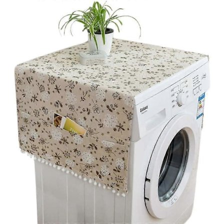 Køleskab Støvtæt Betræk Vaskemaskine Betræk Med Opbevaringslommer Tasker Universal Solbeskyttelse[D]