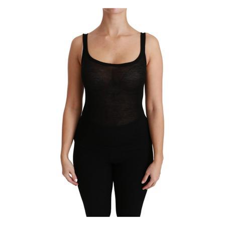 Dolce & Gabbana Spaghetti Strap Tank Top T-shirt Sort, Dame