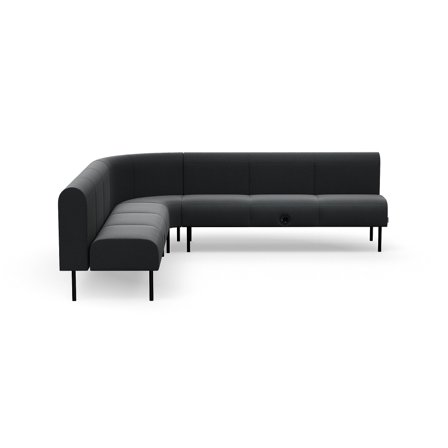 Sofa VARIETY, 90° Innenecke, mit USB-Steckdose, Stoff Pod CS, anthrazit