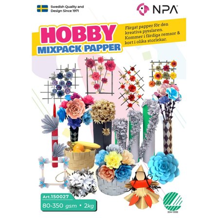 Hobby papper mix 80-350gr 2kg - Lyreco - Skola och förskola - Hobbypapper - Kartong