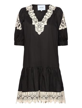 Pernille Short Dress Dresses Lace Dresses Svart Minus*Betinget Tilbud