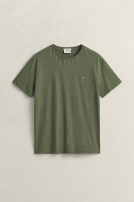 GANT - Klassisk t-skjorte i regular-fit til herre dark cactus melange