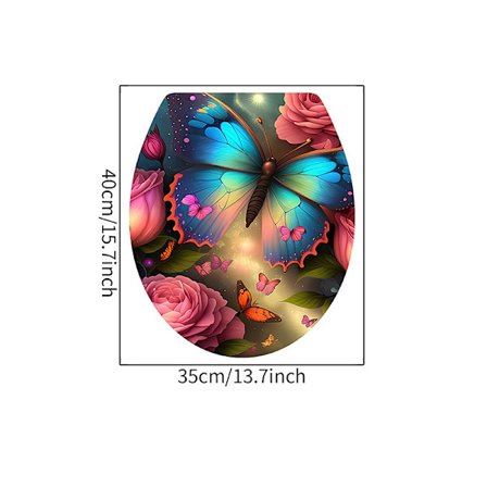 1 stk 3D toiletsæde Wall Sticker Art Sticker Badeværelse Decals Se