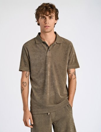 Lindbergh Terry Pique - Brown - XXL