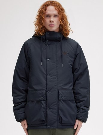 Fred Perry Padded Zip Through Jkt - Navy - M