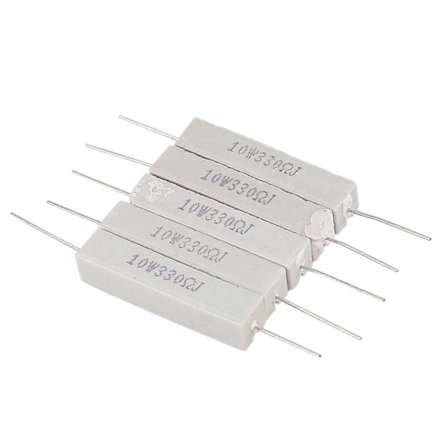 x 330 Ohm 5% 10W Watt Trådviklet Keramisk Cement Modstand